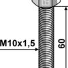 Bolt M10x1,5x60 u. møtrik