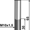 Bolt M10x1,5x65 u. møtrik