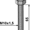 Skrue M10x1,5 - galvaniseret - 8.8