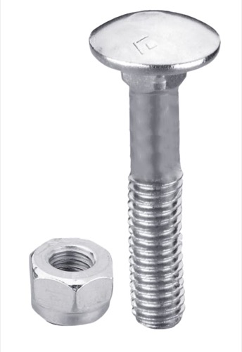 Bolt M10x1,5x70 m. møtrik - galvaniseret