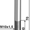 Bolt M10x1,5x70 u. møtrik