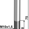 Bolt M10x1,5x75 u. møtrik