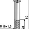 Bolt M10x1,5x80 galvaniseret