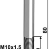 Bolt M10x1,5x80 u. møtrik