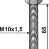 Skrue M10x1,5 - galvaniseret - 8.8
