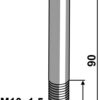 Bolt M10x1,5x90 u. møtrik