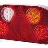 LED Baglygte, Funktion: 5, Brems / Bag / Blink / Tåge / Bak, Højre, 12-24V