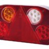 LED Baglygte, Funktion: 5, Brems / Bag / Blink / Tåge / Bak, Venstre, 12-24V