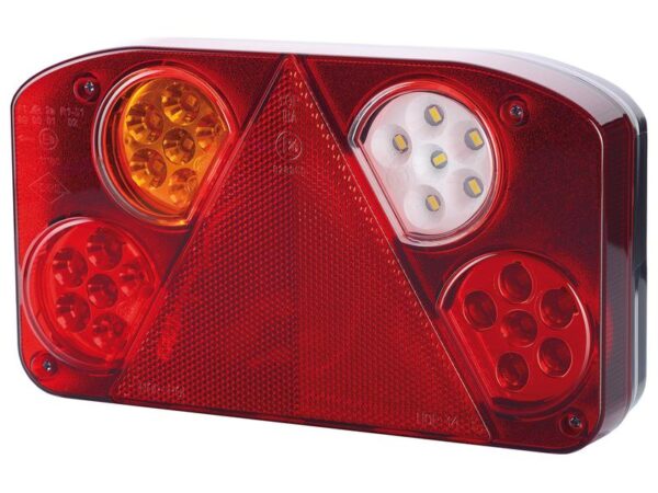 LED Baglygte, Funktion: 5, Brems / Bag / Blink / Tåge / Bak, Venstre, 12-24V