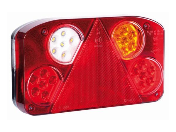 LED Baglygte, Funktion: 6, Brems / Bag / Blink / Tåge / Bak / Nummerplade, Højre, 12-24V