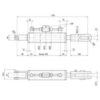 Liftregulering (hydraulisk) m/slanger (Leveres med: Slanger) - Gaffel Hul Ø 22mm - Gaffel Hul Ø 22x48mm - Min. længde: 570mm, Cylinderdiameter: 70mm.
