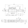 Liftregulering (hydraulisk) m/slanger (Leveres med: Slanger) - Gaffel Hul Ø 22mm - Gaffel Hul Ø 22x48mm - Min. længde: 510mm, Cylinderdiameter: 70mm.