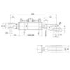 Liftregulering (hydraulisk) m/slanger (Leveres med: Slanger) - Gaffel Hul Ø 25mm - Gaffel Hul Ø 28 & 28x95mm - Min. længde: 620mm, Cylinderdiameter: 90mm.