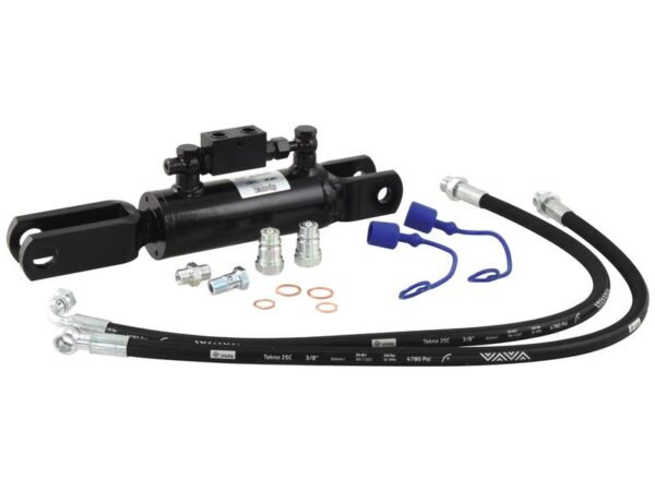 Liftregulering (hydraulisk) m/slanger (Leveres med: Slanger) - Gaffel Hul Ø 18mm - Gaffel Hul Ø 26mm - Min. længde: 400mm, Cylinderdiameter: 63mm.