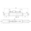 Liftregulering (hydraulisk) m/slanger (Leveres med: Slanger) - Gaffel Hul Ø 18mm - Gaffel Hul Ø 26mm - Min. længde: 400mm, Cylinderdiameter: 63mm.