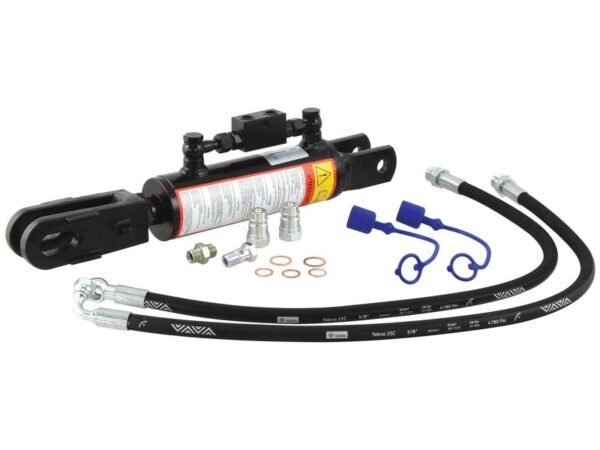113928_pic1 Liftregulering (hydraulisk) m/slanger (Leveres med: Slanger) - Gaffel Hul Ø 19mm - Gaffel Hul Ø 22x48mm - Min. længde: 490mm, Cylinderdiameter: 70mm.