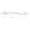 Liftregulering (hydraulisk) m/slanger (Leveres med: Slanger) - Led Ø 28mm - Gaffel Hul Ø 31x75mm - Min. længde: 890mm, Cylinderdiameter: 90mm.