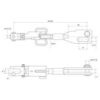 113936_pic10 Liftregulering (hydraulisk) m/slanger (Leveres med: Slanger) - Gaffel Hul Ø 19mm - Gaffel Hul Ø 28 & 29x90mm - Min. længde: 545mm, Cylinderdiameter: 70mm.