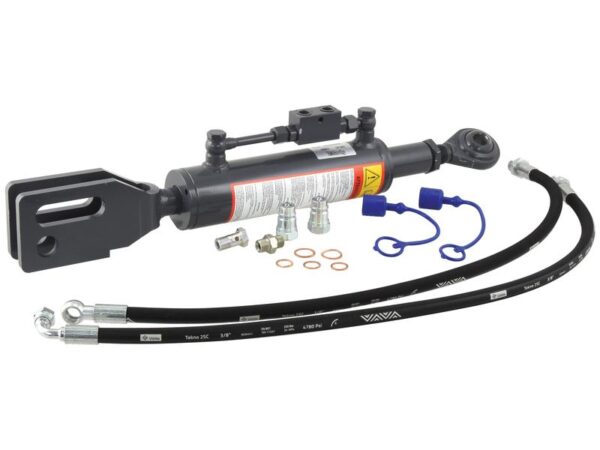 Liftregulering (hydraulisk) m/slanger (Leveres med: Slanger) - Kugle Ø 22mm - Gaffel Hul Ø 28 & 28x90mm - Min. længde: 680mm, Cylinderdiameter: 70mm.