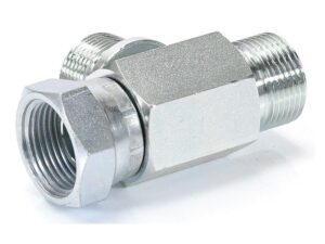 Hydraulisk T-stykke 3/4'' BSP Han x 3/4'' BSP Drejelig hun x 3/4'' BSP Han