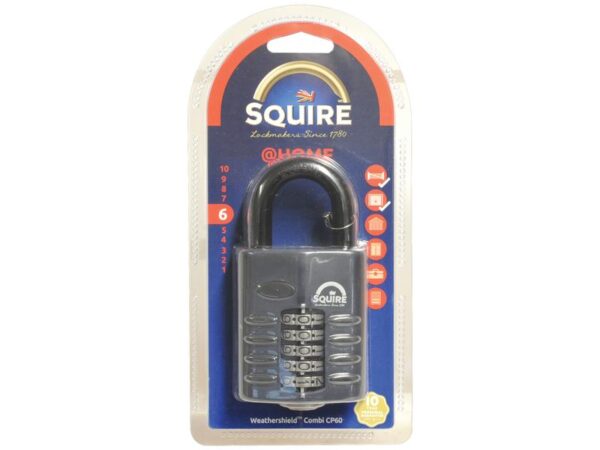 Squire Recodable CP Combination Padlock - Støbt, Bredde (mm): 60mm (Sikkerhedsklasse: 6)