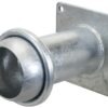 Kobling m/flange og lukkebeslag - Han 4'' (100mm) x (100mm) (galvaniseret)