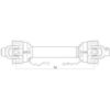 Weasler PTO Aksel - (Lz) Længde: 1210mm, 1 3/8'' x 6 Spline Slide Lock til 1 3/8'' x 6 Spline Slide Lock