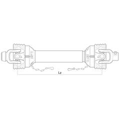 Weasler PTO Aksel - (Lz) Længde: 1010mm, 1 3/8'' x 6 Spline Slide Lock til 1 3/8'' x 6 Spline Slide Lock