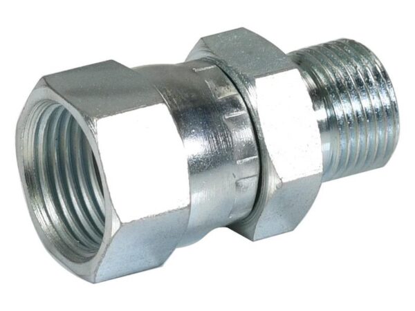 Hydraulikadapter 3/8'' BSP Han x 3/4'' JIC Drejelig hun