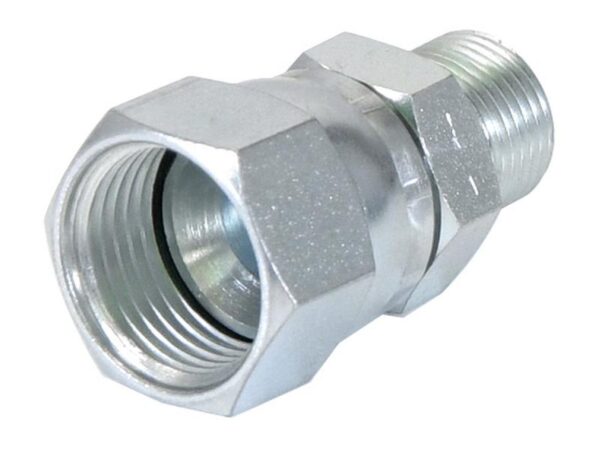 Hydraulikadapter 3/8'' BSP Han x 7/8'' JIC Drejelig hun