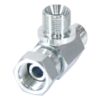 Hydraulisk T-stykke 3/8'' BSP Han x 3/8'' BSP Drejelig hun x 3/8'' BSP Han