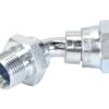 Hydraulikadapter 3/8'' BSP Han x 3/8'' BSP Drejelig hun 135° Bøjning