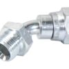 Hydraulikadapter 1/2'' BSP Han x 1/2'' BSP Drejelig hun 135° Bøjning