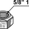 Låsemøtrik 5/8'' 11G