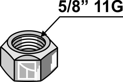 Låsemøtrik 5/8'' 11G