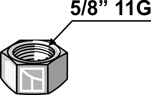 Møtrik 5/8'' 11G