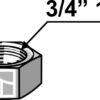Møtrik 3/4'' 10G