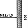 Skrue M12x1,5 - galvaniseret - 8.8