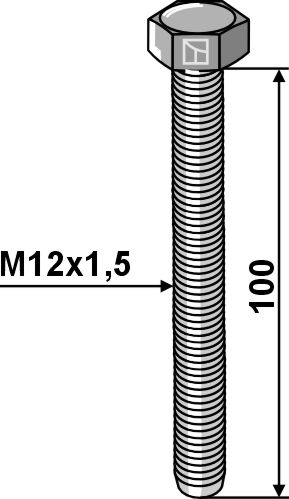 Skrue M12x1,5 - galvaniseret - 8.8