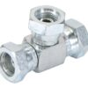 Hydraulisk T-stykke 1/4'' BSP Drejelig hun x 1/4'' BSP Drejelig hun x 1/4'' BSP Drejelig hun