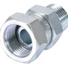 Hydraulikadapter 1/4'' BSP Han x 1/2'' BSP Drejelig hun