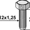 Skrue M12x1,25 - galvaniseret - 10.9