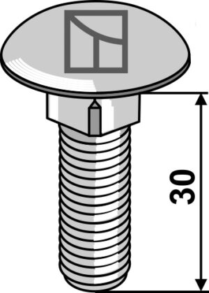 12306038 Bræddebolt M12x1,75x30 galvaniseret