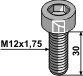 Umbracobolt M12x1,75x30 - 10.9 u. møtrik