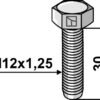 Skrue M12x1,25 - galvaniseret - 10.9