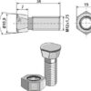 Plovbolt M12x1,75x34 med møtrik