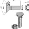 Plovbolt DIN604 M12x1,75x35 med møtrik