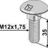 Bræddebolt M12x1,75x35 galvaniseret