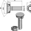 Plovbolt M12x1,75x35 med møtrik