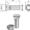 Plovbolt 1/2''UNCx36 med møtrik